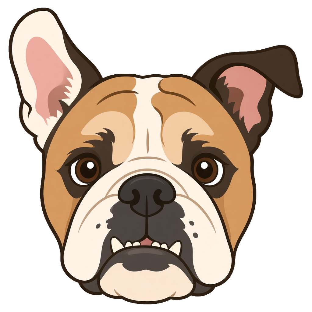 Illustrierter Hundekopf