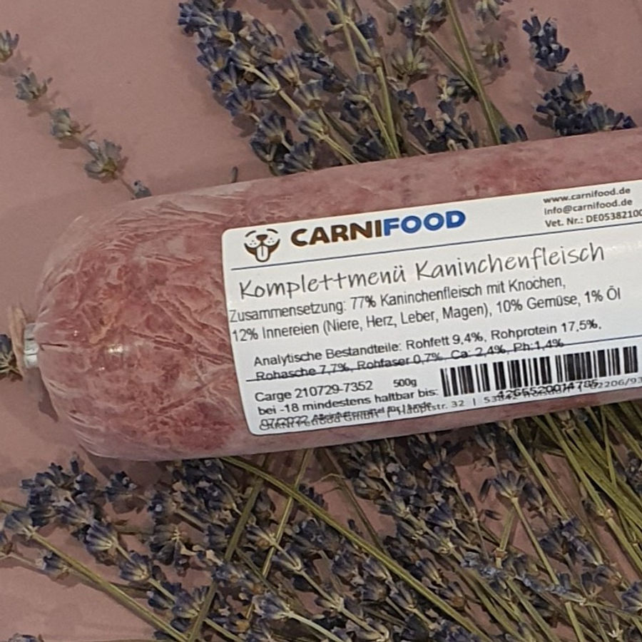 Komplettmenü Kaninchen 500 g