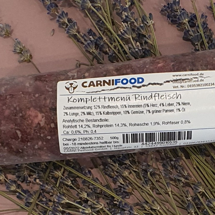 Komplettmenü Rind 500 g